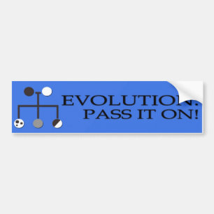 Evolution: Geben Sie sie weiter! Autoaufkleber