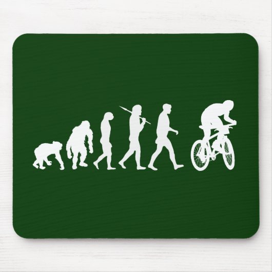 Evolution Gebirgsder radfahrenden Gebirgsradfahrer Mousepad (Vorne)