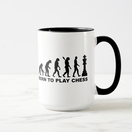 Evolution geboren, Schach zu spielen Tasse (Rechts)