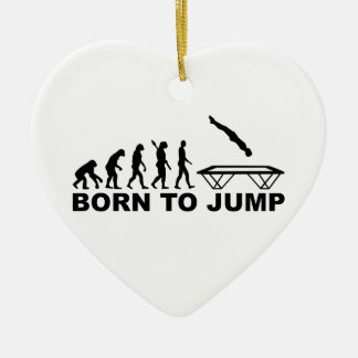 Evolution geboren, Trampoline zu springen Keramikornament