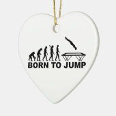 Evolution geboren, Trampoline zu springen Keramikornament (Links)