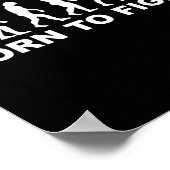 Evolution geboren um Karate zu kämpfen Poster (Ecke)