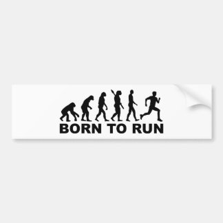Evolution geboren zu laufen autoaufkleber