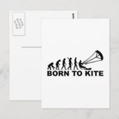 Evolution geboren zum Drachen Postkarte (Vorne/Hinten)