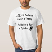 Evolution gegen Religions-T - Shirt (Vorderseite)