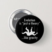 Evolution gerade eine Theorie Button (Vorne & Hinten)