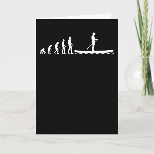 Evolution-Geschenk für Paddelboarder Karte (Vorderseite)