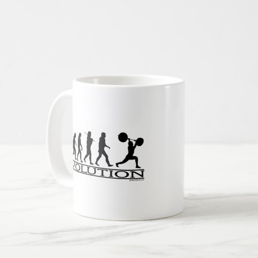 Evolution - Gewichts-Heber Kaffeetasse (Vorderseite Links)