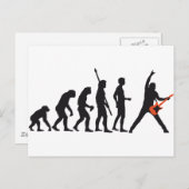 Evolution-Gitarre Postkarte (Vorne/Hinten)