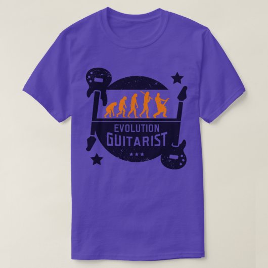 Evolution Gitarrist Gitarre Musician (1) T-Shirt (Design vorne)