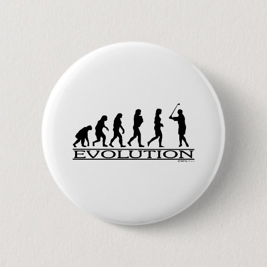 Evolution - Golf-Frau Button (Vorderseite)