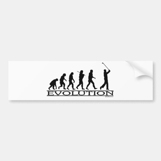 Evolution - Golf - Mann Autoaufkleber (Vorne)