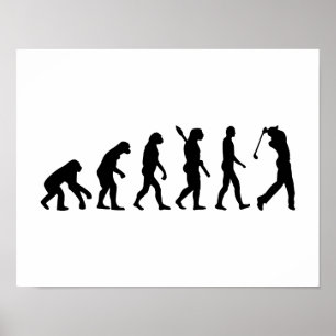 Evolution Golf Player Poster