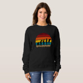 Evolution Grafik Golfer Golfspieler Golfspiel Golf Sweatshirt (Vorne ganz)