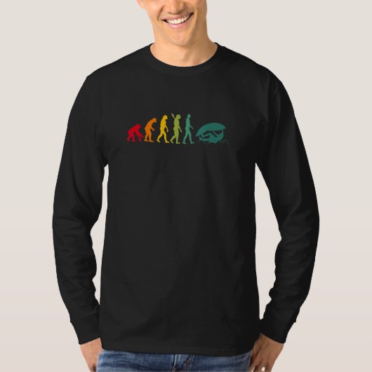 Evolution Grafik Kletternd Kletterer Bouldern Boul T-Shirt (Vorderseite)