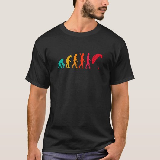 Evolution Grafik Paragliding Paragleiter Fallschir T-Shirt (Vorderseite)