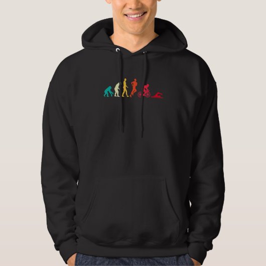 Evolution Grafischer Triathlon-Laufbiker Hoodie (Vorderseite)
