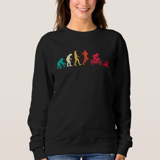 Evolution Grafischer Triathlon-Laufbiker Sweatshirt (Vorderseite)