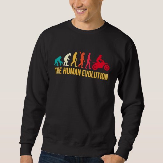 Evolution Graphic Dirt Biker Motorcycle Enduro Mot Sweatshirt (Vorderseite)