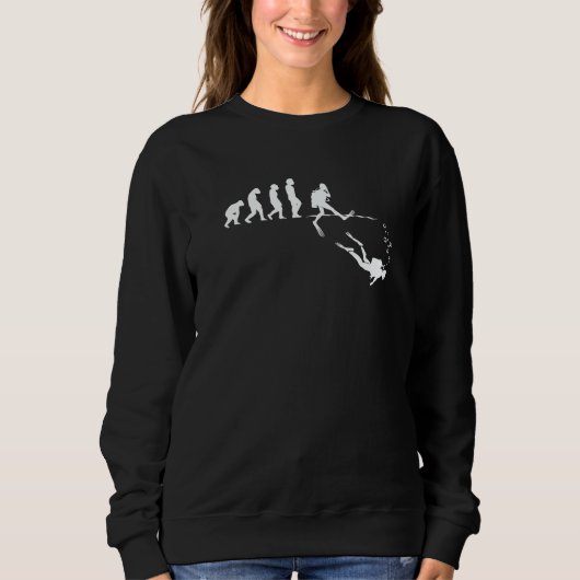 Evolution Graphic Diver Diving Scuba Diver Apnoe S Sweatshirt (Vorderseite)