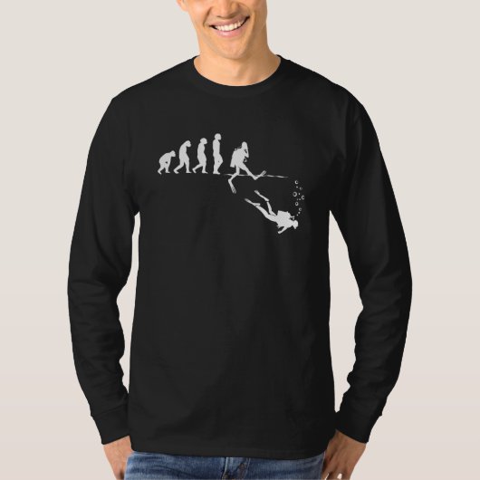 Evolution Graphic Diver Diving Scuba Diver Apnoe S T-Shirt (Vorderseite)