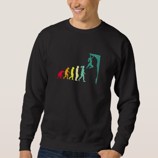 Evolution Gratis Klettern für Frauen Sweatshirt (Vorderseite)