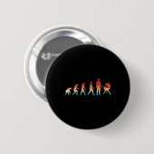 Evolution Grillen Funny Grillen Retro Grill Barbec Button (Vorne & Hinten)