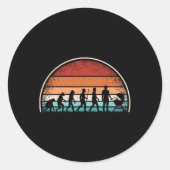 Evolution Grillen Funny Grillen Retro Grill Rbecue Runder Aufkleber (Vorderseite)