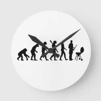 Evolution GRILLEN Koch Runde Wanduhr