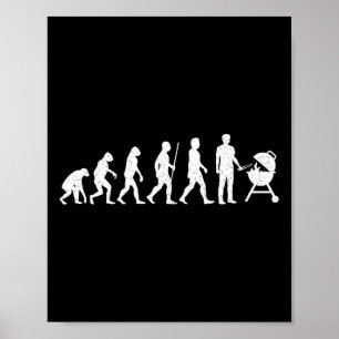 Evolution Grilling Funny Grillen Grill Rbecue Poster