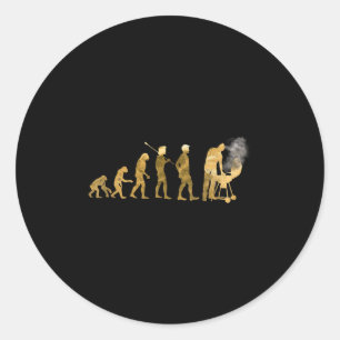 Evolution Grillmeister Grillen Funny Grilling Fama Runder Aufkleber