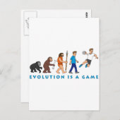 Evolution Handball Comic Style Postkarte (Vorne/Hinten)