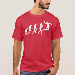 Evolution Handball Handballer Sprung werfen Gesche T-Shirt