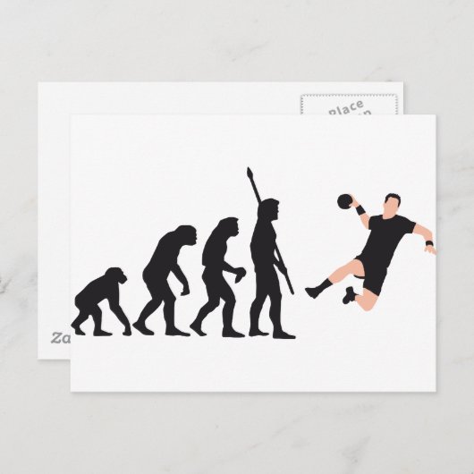 Evolution Handball Postkarte (Vorne/Hinten)