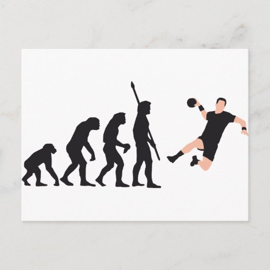 Evolution Handball Postkarte (Vorderseite)