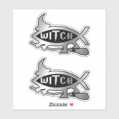 Evolution - Hexe x 2 Aufkleber (Blatt)