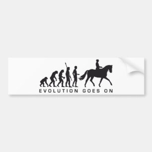 evolution horse riding autoaufkleber