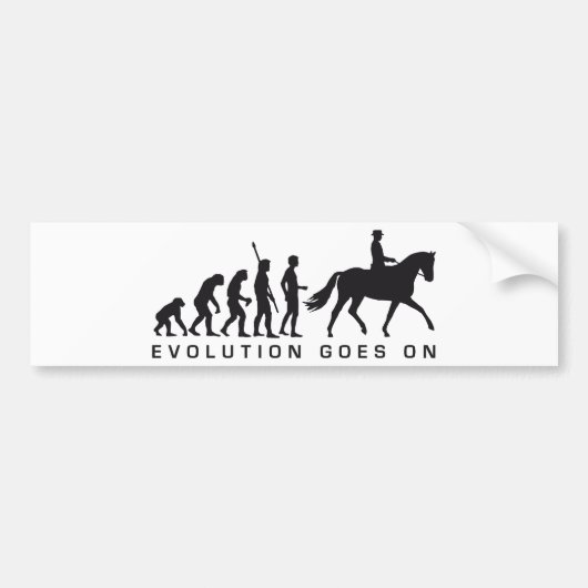 evolution horse riding autoaufkleber (Vorne)