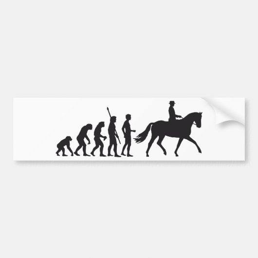 evolution horse riding autoaufkleber (Vorne)