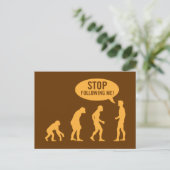 Evolution - hört auf, mir zu folgen! postkarte (Stehend Vorderseite)