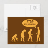 Evolution - hört auf, mir zu folgen! postkarte (Vorne/Hinten)