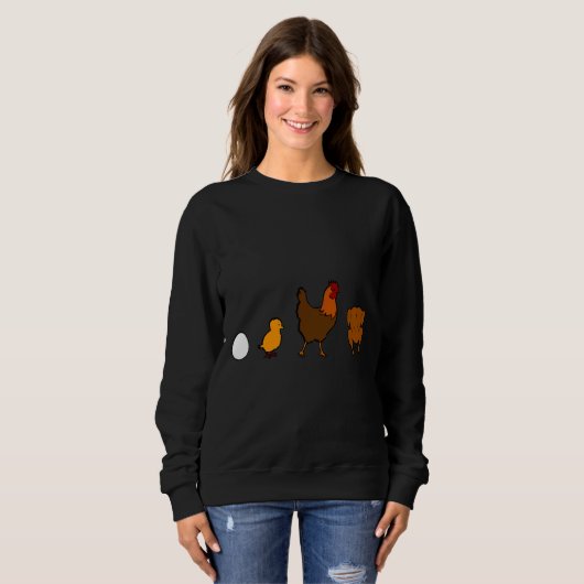 Evolution Huhn Sweatshirt (Vorne ganz)