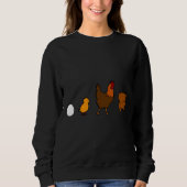 Evolution Huhn Sweatshirt (Vorderseite)