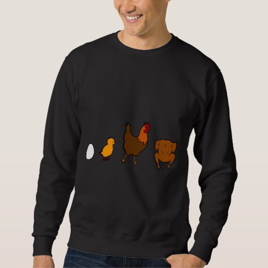 Evolution Huhn Sweatshirt (Vorderseite)