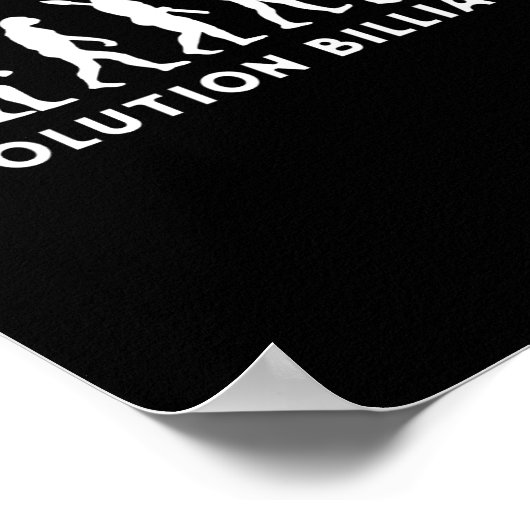 Evolution Human Billiards Gentleman Playing Billia Poster (Ecke)