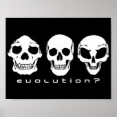 Evolution? Human to alien skull poster (Vorne)