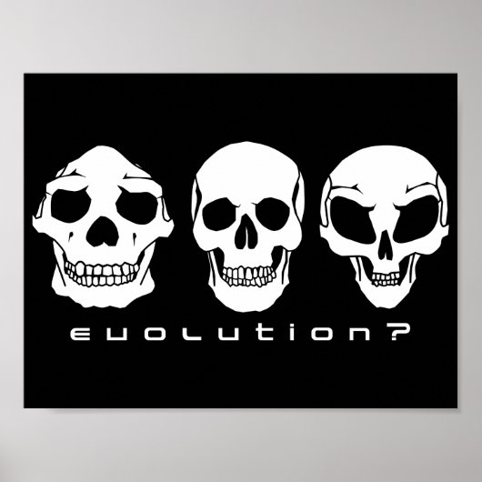 Evolution? Human to alien skull poster (Vorne)