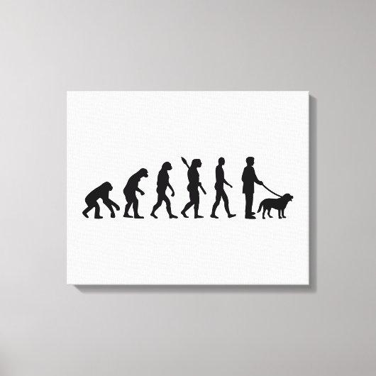 Evolution Hunde laufen Leinwanddruck (Vorderseite)