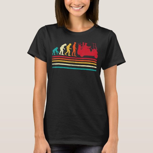 Evolution im Retrostil des Menschen T-Shirt (Vorderseite)
