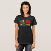 Evolution im Retrostil des Menschen T-Shirt (Vorne ganz)